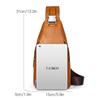 WEIXIER Bolso Bandolera de Cuero para Hombre Crossbody Hombro Pecho Impermeable Casual Mochila de Día para Viajes Deportes al Aire Libre