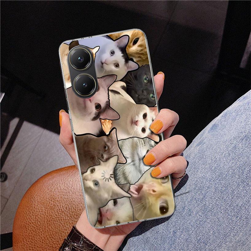 

Crying Cat Memes Phnoe Case for Xiaomi Poco X5 X6 X7 Pro X4 Gt F7 Ultra M8 M7 Redmi 15C 15 13C 13 12C 12 Unique Cover Coque Poco Redmi 15 5G