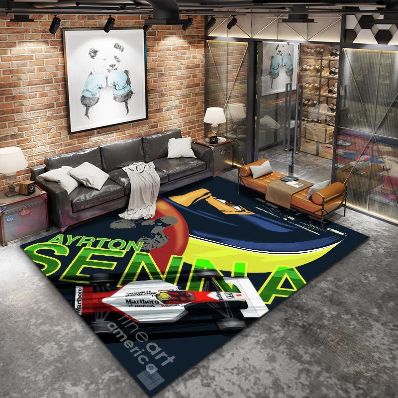 Ayrton Senna Carpet Rug for Living Room Bedroom Home Sofa Decoration,Kids play Nonslip Floor Mat