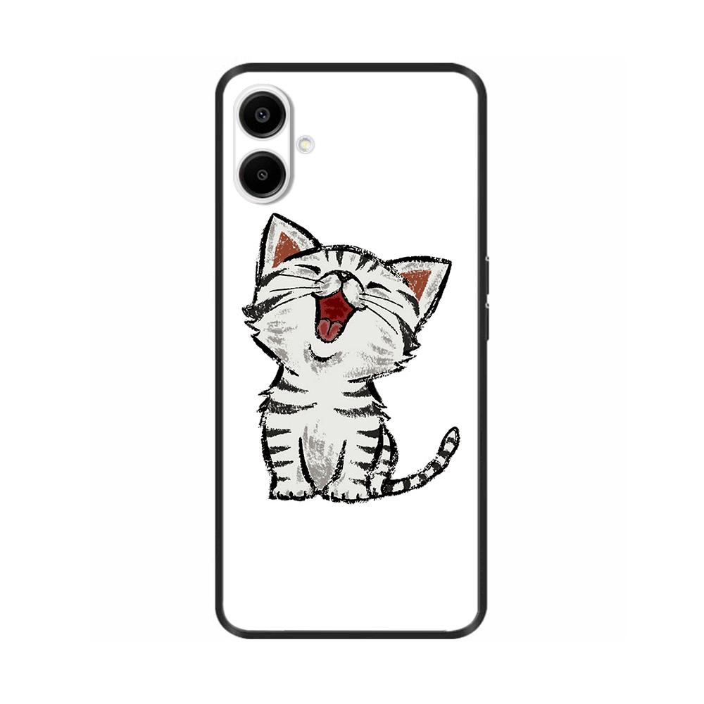 For Samsung Galaxy A06 Back Cover Soft Black Print Silicone Bumper Phone Case for Samsung Galaxy A06 A05 A04 Cases Fundas Coque