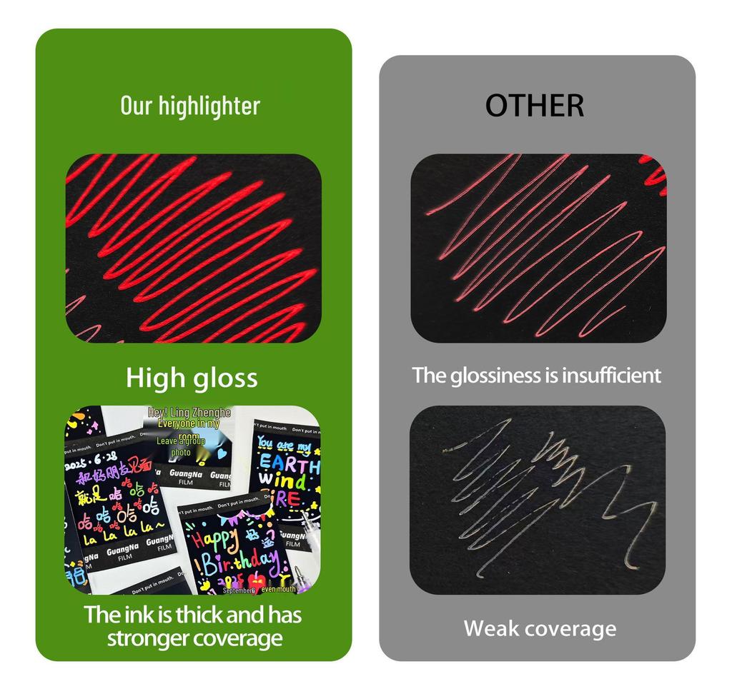 Wide Range 586 Liquid Ink Highlighter: 288-Color Acrylic Marker & Journal Pen with Large Capacity