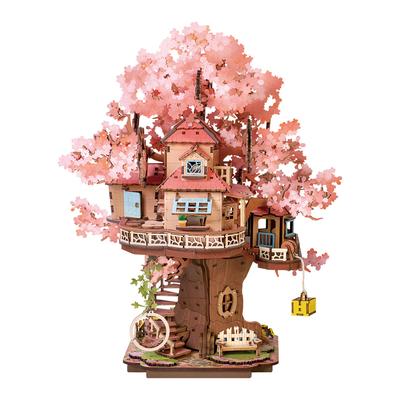 ROBOTIME Rolife Sakura Tree House DIY Wooden 3D Puzzle TGS04