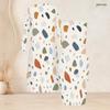 Women Plus Size Two Piece Set Long Sleeve Open Front Cardigan Round Neck Sleeveless Bodycon Dress Geometric Printed Pink Black White