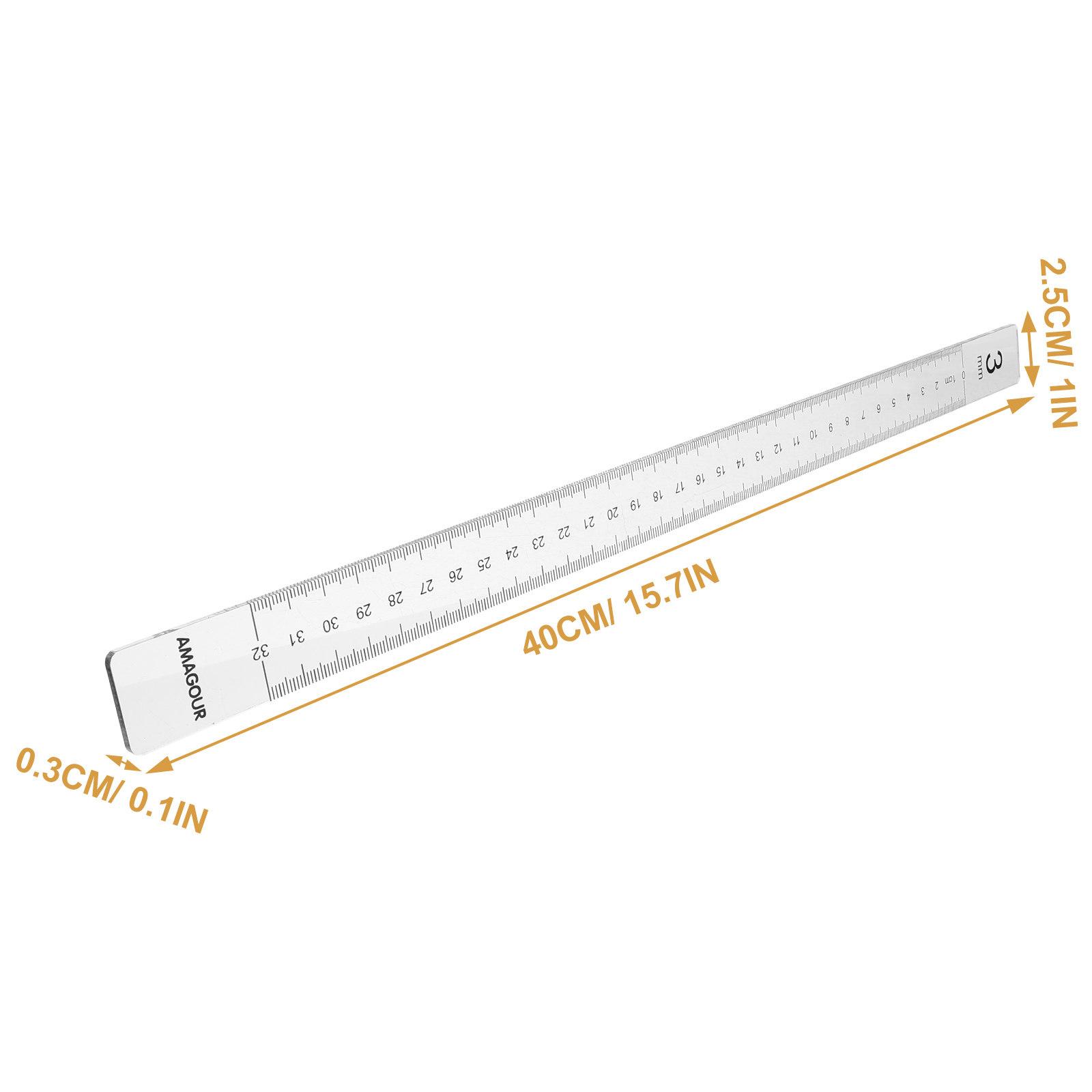 1 Pair Transparent Acrylic Baking Leveling Ruler Rolling Pin Guide Stick for Dough Thickness Biscuit Measuring Tool