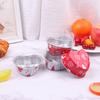 10Pcs/Set 100Ml Heart Shaped Aluminum Foil Cake Cup With Lids Baking Pans