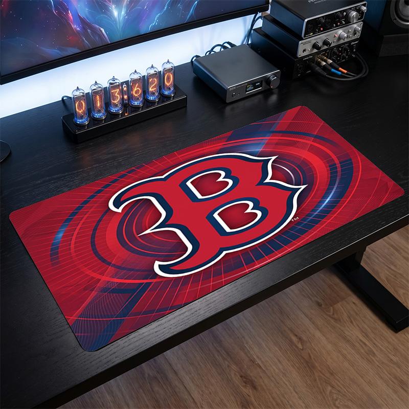 Boston Red Sox Pattern Mousepad Anti?Slip Rubber Desk Pad For Gaming Working Desktop Decoration