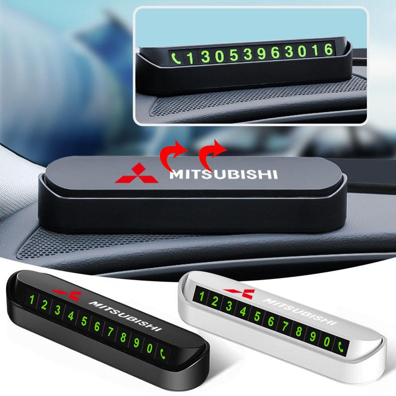 New Car Temporary Parking Card Plate Badge Car Styling For Mitsubishi Outlander I200 Pajero Eclipse ASX Lancer Space Delica Ex