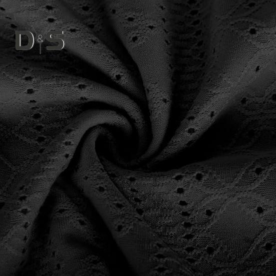 Women's Summer Maxi Dress Boho Eyelet Button V Neck Tie Knot Short Sleeve Midi Dress Summer Beach Vacation Sundress