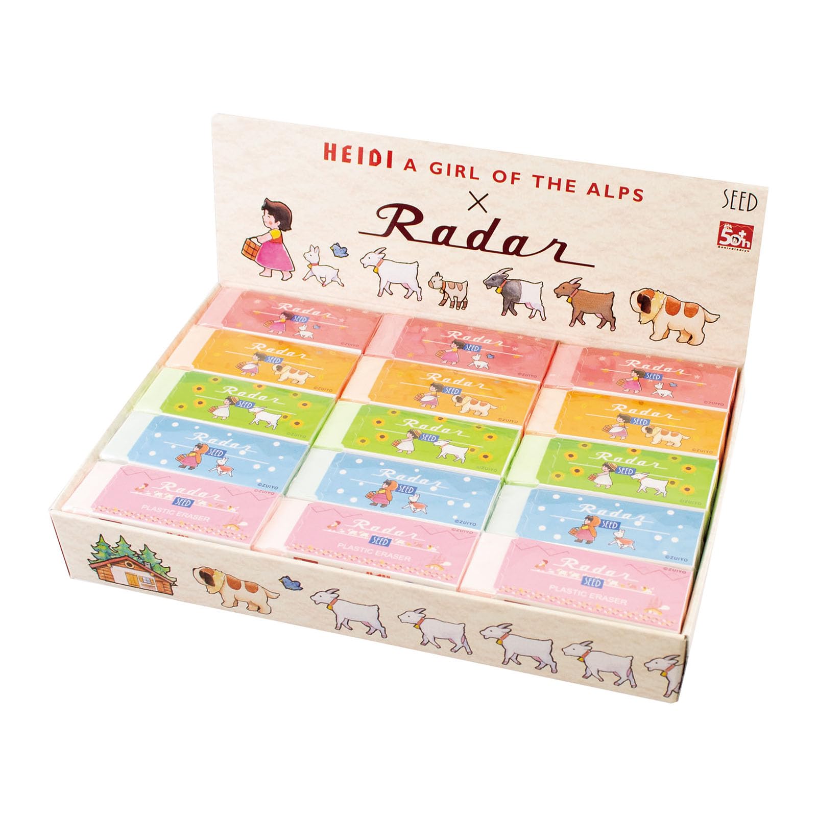 

SEED Heidi Colorful Radar 30 Erasers, pieces, EP-KL-HJ-30P