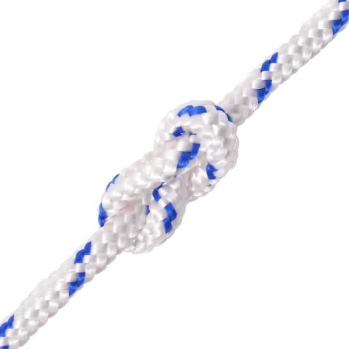 VidaXL Corde de bateau Polypropylène 8 mm 100 m Blanc