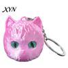 Playful Cat Bag Decoration 3D Printed Head Keychain, Cute Kawaii Kitten Charm with Pearlescent Finish & Bright Shaped Ornament Green Eyes, Lightweight