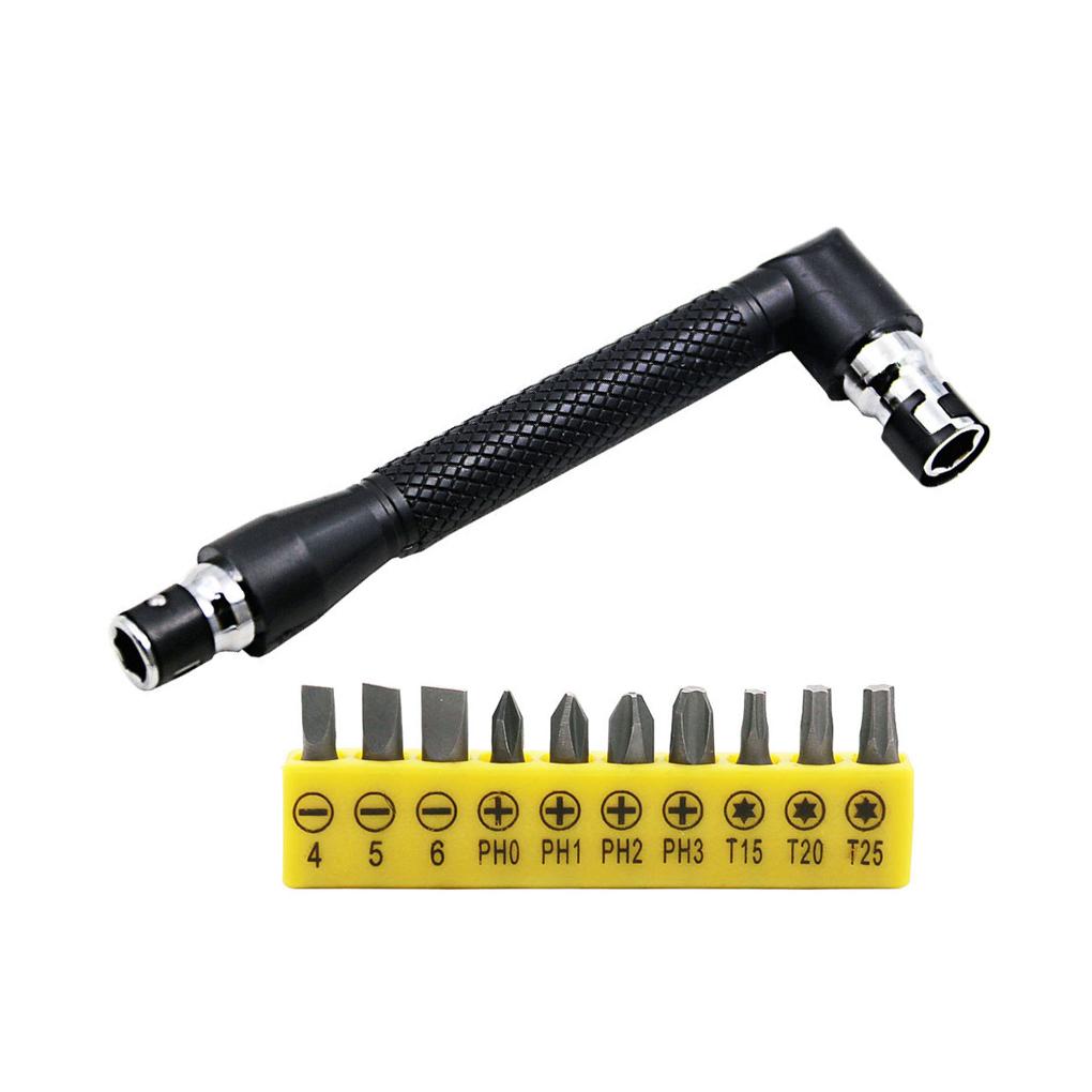 Торцевой ключ L-образной формы Стальной Ручной гаечный ключ Двухголовочный Портативный Винт Трещотка Ремонтная бита Бытовой ручной инструмент