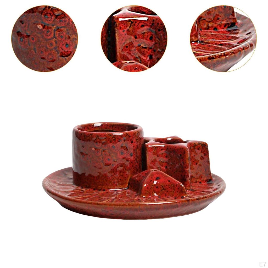 Incense Burner Holder Decor Accessories Home Fragrance Ceramic Ornament for Tabletop Living