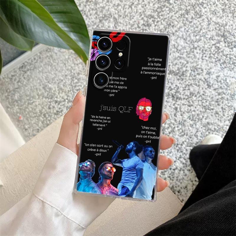 Singer PNL QLF Rapper Heart Clear Case For Samsung Galaxy S26 S25 S24 S23 Ultra S20 S21 FE S22 Plus S26 Ultra S25FE Phone Cover