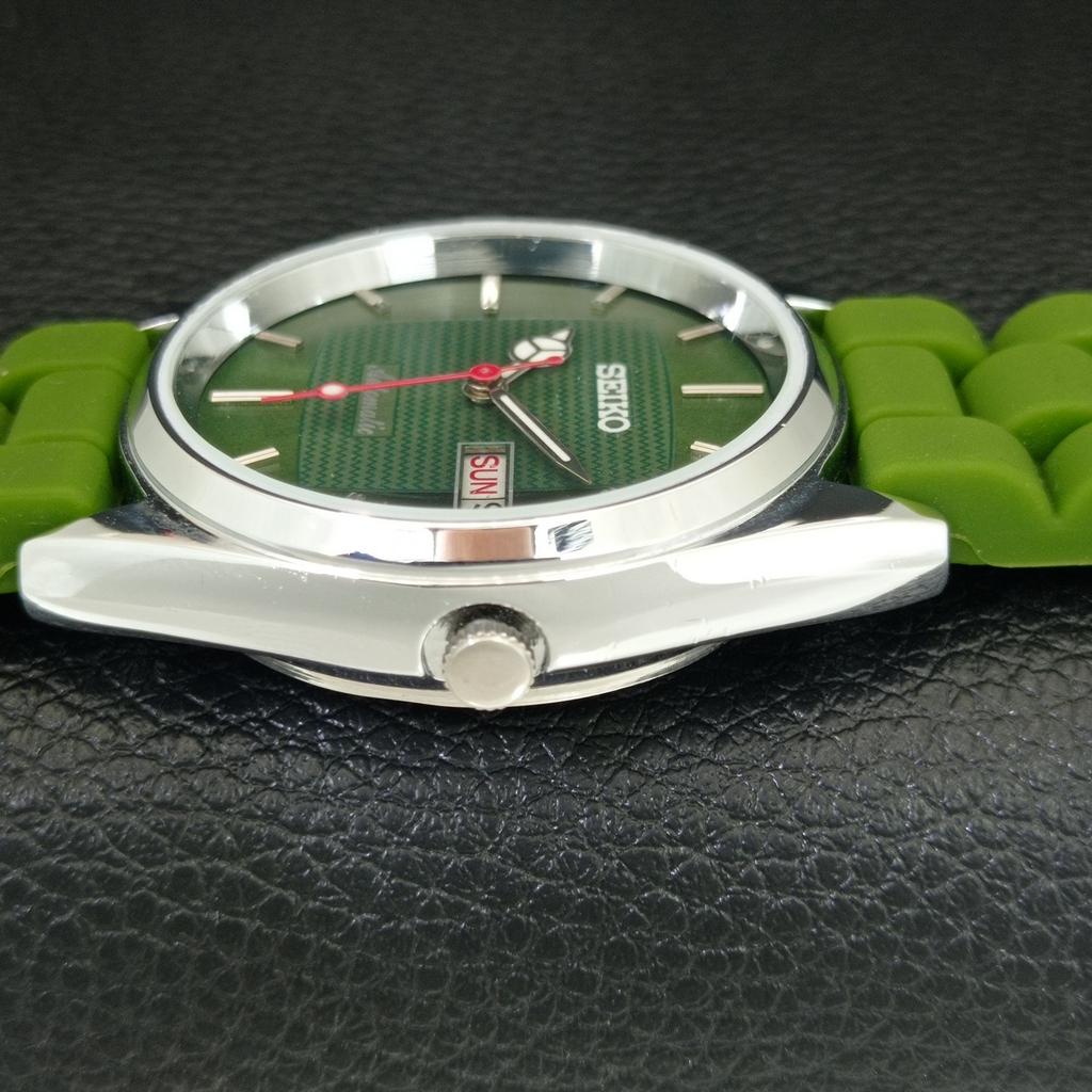 REFURBISHED VINTAGE SEIKO AUTOMATIC 6309A JAPAN MENS GREEN DIAL WATCH A443201-1
