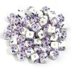 20pcs 8mm Flower Patterns Square Ceramic Beads Big Hole Porcelain Loose Beads For Jewelry Making DIY Bracelets Necklace Findings