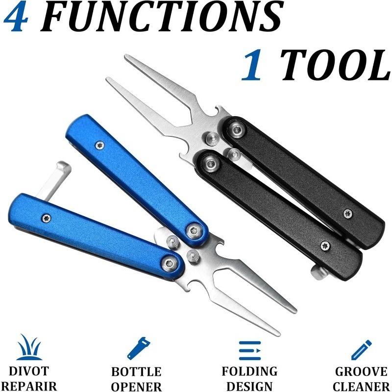 Golf Foldable Divot Repair Tool Golf Green Divot Tool, Pitch Groove Cleaner, Putting Green Fork Golf Accessories Training Tool