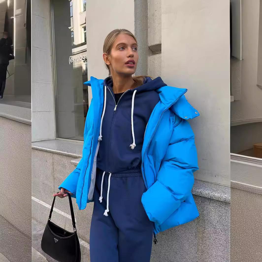 Хлопковая куртка осень и зима мода хлопковая куртка одежда женская свободная хлопковая — фото 5