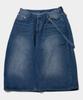 SOMEPLACE MAN Keyring Hidden String Washed Denim Wide Bermuda Half Pants [Dark Blue]