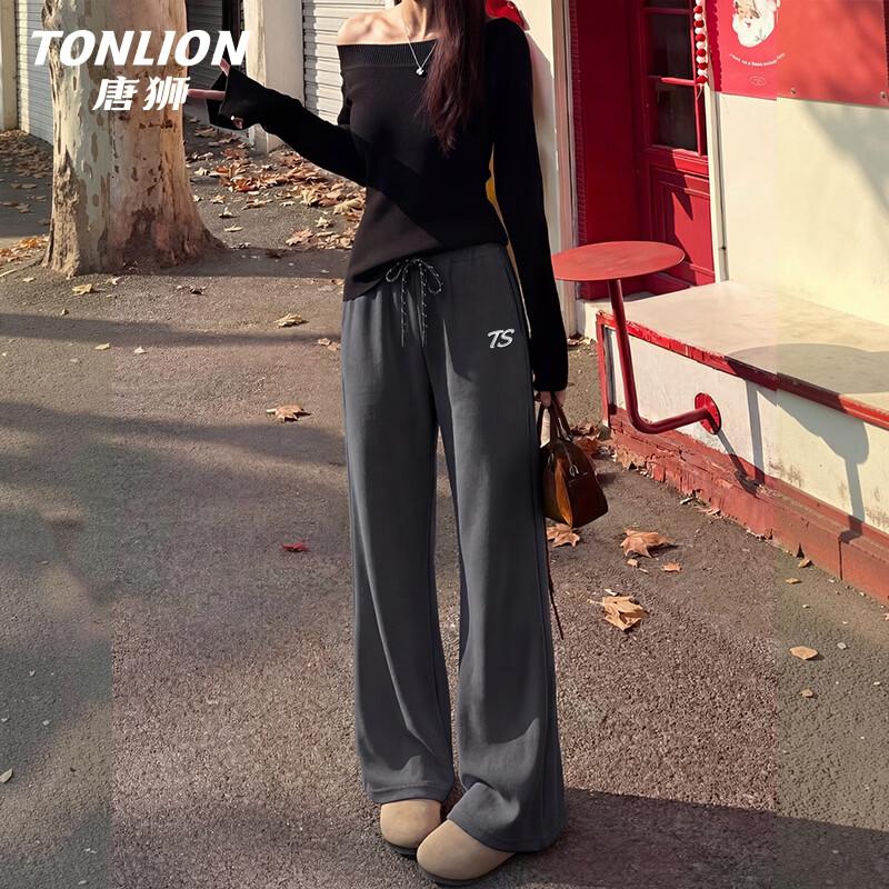 TonLion Women's High-Waist Flared Straight Leg Casual Pants