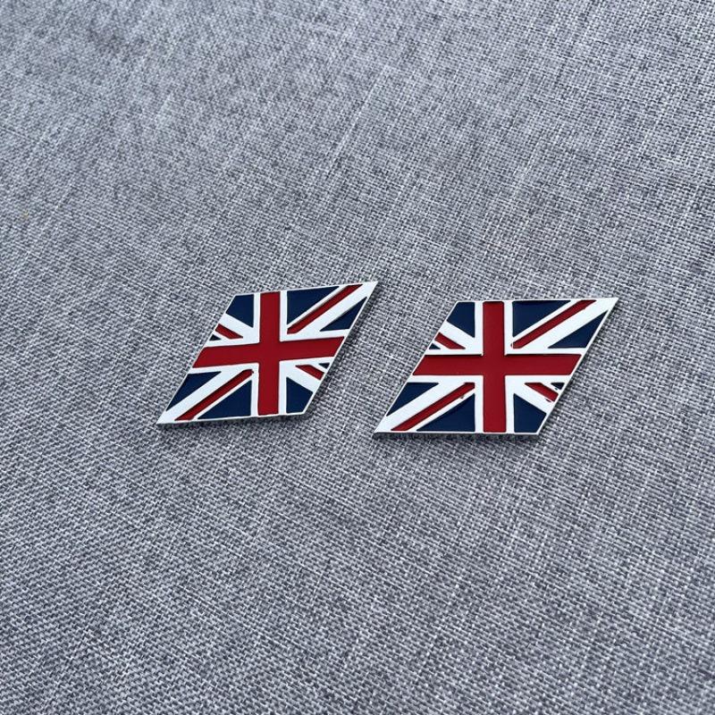 UK Italy Germany flag car sticker metal car logo car scratch sticker leaf board personalized logo logo decoration