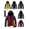 Winter New Cotton-padded Clothes Men's Fleece Thickened Cotton-padded Jacket Warm Loose Hooded Cotton-padded Clothes Solid Color