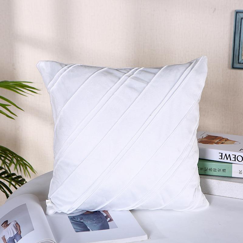 Solid Color Flannel Pillow Case Home Sofa Pillow Bedside Pillow Short Plush Cushion