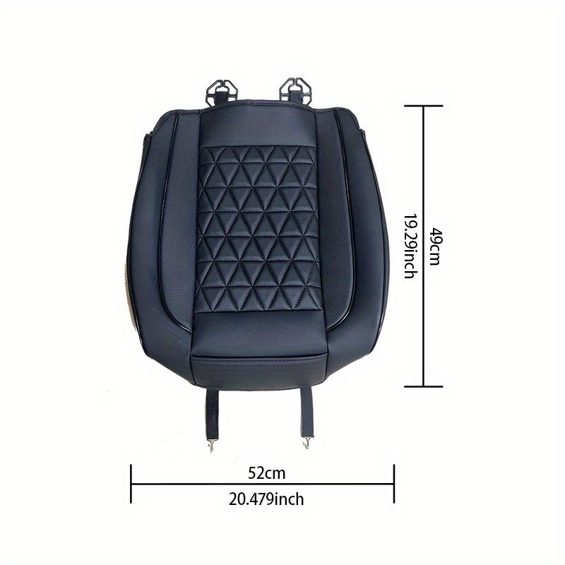 1PC Diamond-Quilted Premium PU Leather Car Seat Cover Non-Slip Breathable Universal Fit for Sedans SUVs Trucks - Seat Pad