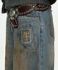 ADSB ANDERSSON BELL Unisex Destroyed Wide-Leg Jeans Apa864U(Blue)