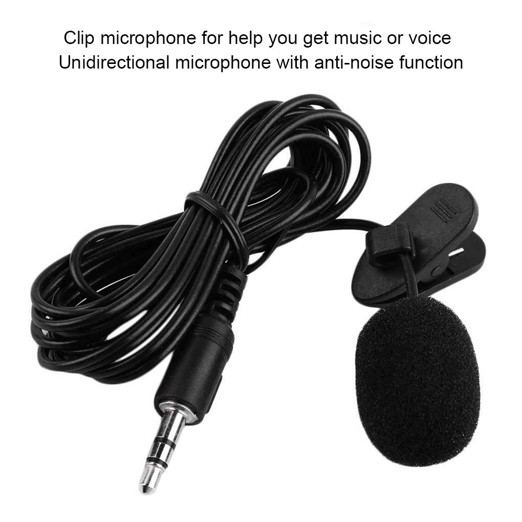 3.5mm Wired Lapel Microphone Indoor Outdoor Live Streaming Stage Performance Interview 360 Degree Pickup Sound Recording Mic