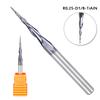 1-8 Freză conică cu cap sferic din carbură pentru CNC cu coadă cilindrică, Rază 0.25mm, Freză cu acoperire TiAIN, Cu cutie de plastic