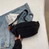 Canvas Mobile Phone Fanny Pack, Men'S And Women'S Breast Bag, Simple Student Small Backpack, Women'S Casual And Light Sports Messenger Bag, Men'S