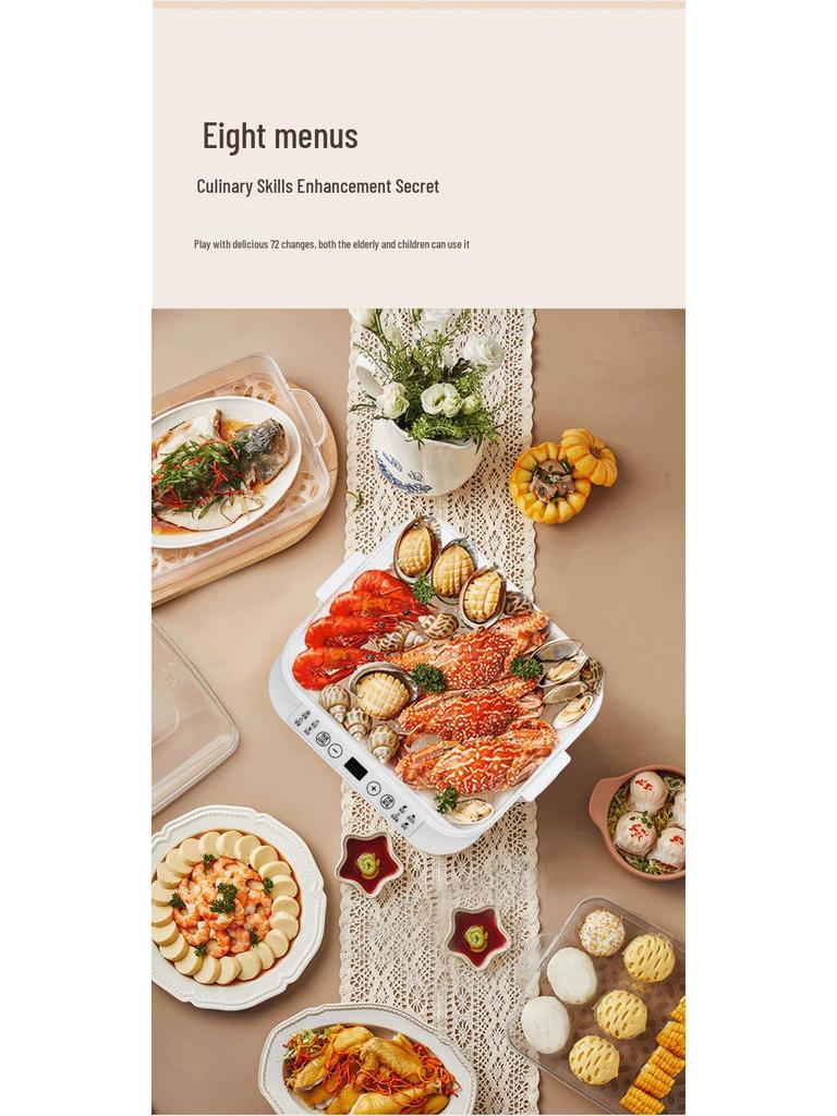 Sencor Multifunctional Three-Layer Electric Steamer with Automatic Power-Off and All-in-One Cooking Capabilities