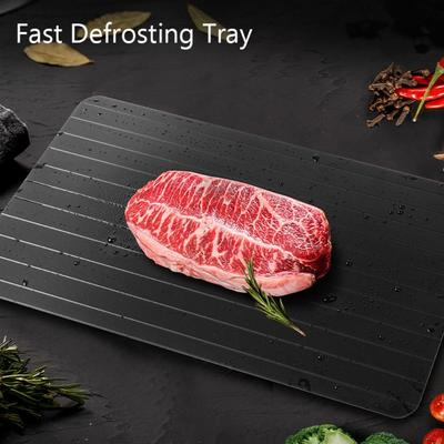 Aluminum Alloy Fast Defrosting Tray Large Size With Groove Design Thawing Plate Efficient Thawing Kitchen Gadgets