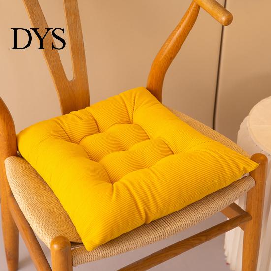 Anti-skid Seat Protector Corduroy Chair Cushion with Ties, Soft Square Pad, Non-Slip Washable Dining Pad Warm for Reading Nook Floor, Office