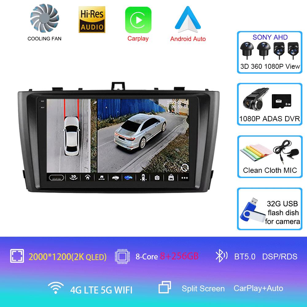 Android 14 Car Radio For Toyota Avensis 2008-2015 Multimedia Video Player Stereo GPS Navigation 5G WIFI DSP Carplay Android Auto