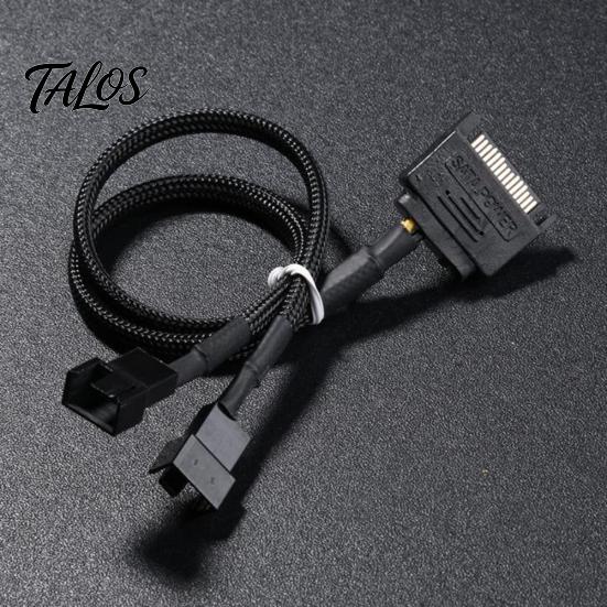 SATA 15Pin to 2 Way 3Pin 4Pin Computer Fan Power Adapter Extension Cable Wire