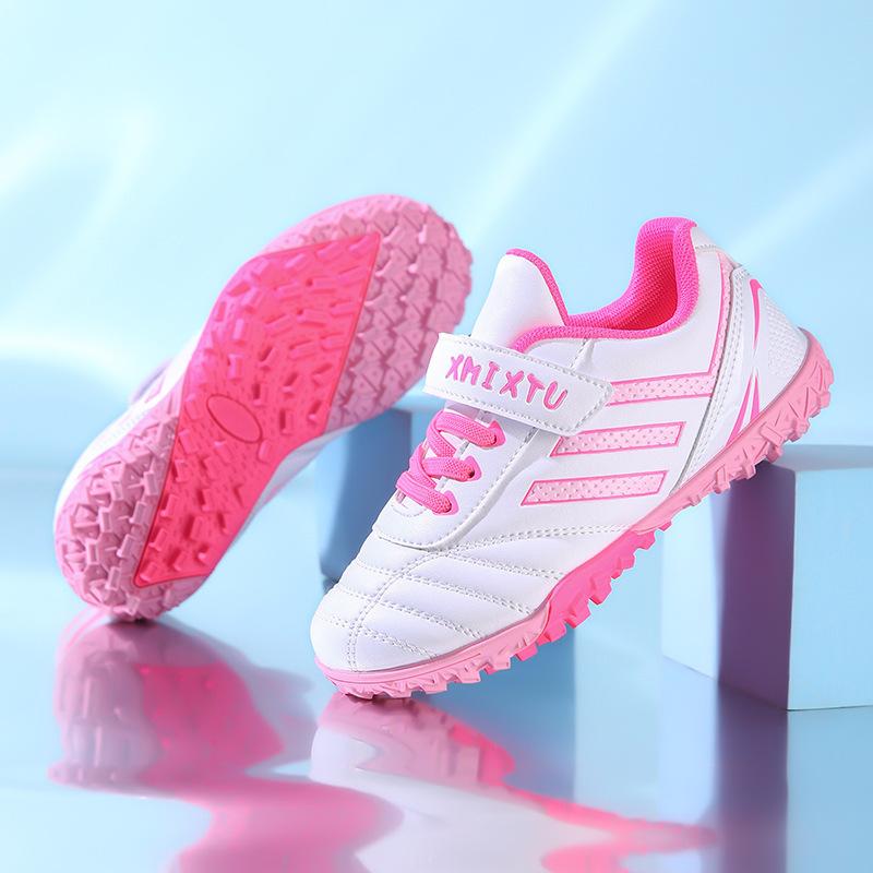 

Детские футбольные бутсы для внешней торговли, тренировочная обувь, для мальчиков и девочек, для учеников начальной и средней школы, для детского сада, специальные бутсы TF с шипами для игры на сломанном газоне 30