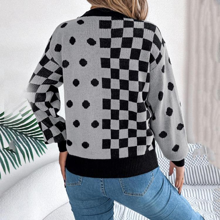 Autumn Winter Women Casual Knit Sweater Long Sleeve O Neck