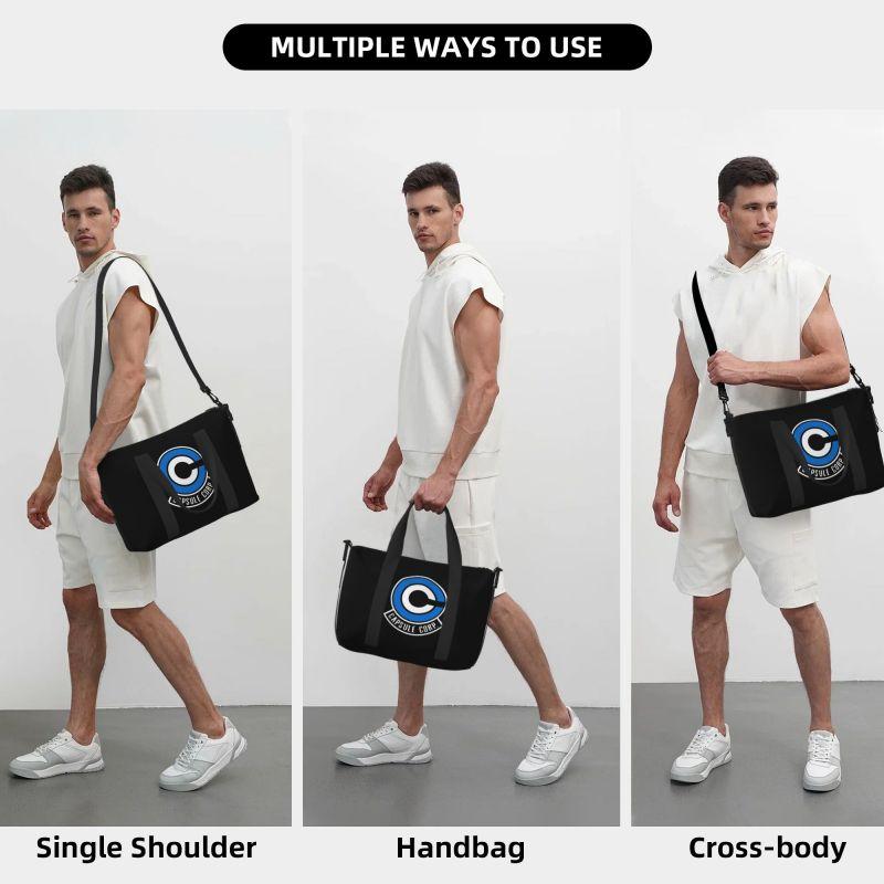 Dragon Capsule Ball Corp Print Travel Duffel Bags Waterproof Foldable Overnight Bag with Shoulder Strap Sport Gym Yoga Bag
