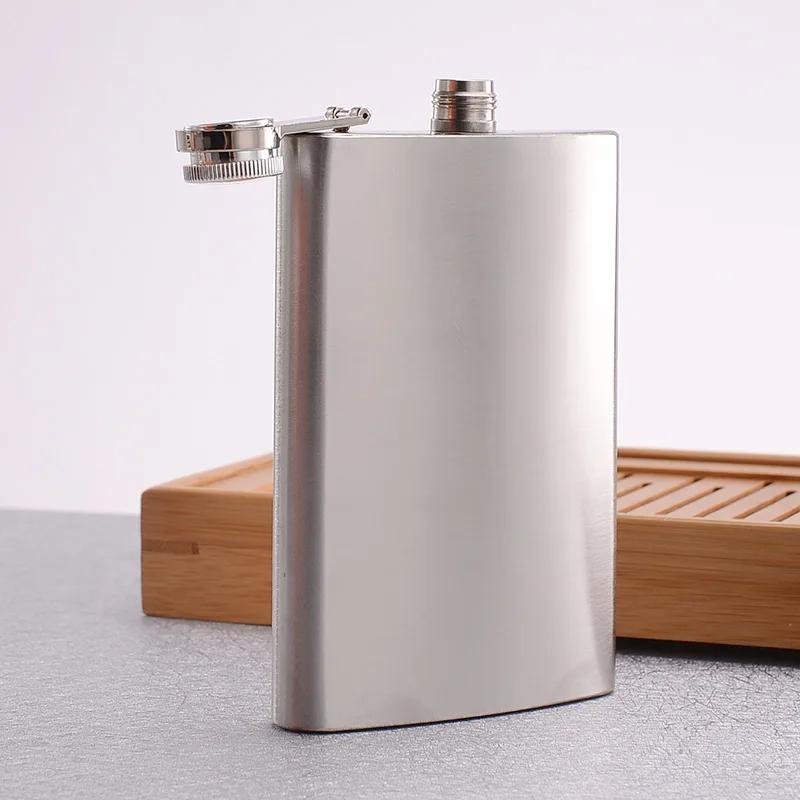 Edelstahl Flachmann 1-10 Unzen mit Deckel Whisky Tragbare Flasche Alkoholbehälter Outdoor Wandern Verdicken Weinflasche U-Form