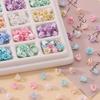 50pcs ABS Artificial Pearls Chime Flowers Beads Spacer Loose Beads for DIY Bracelets Necklaces Jewelry Making Craft Supplies
