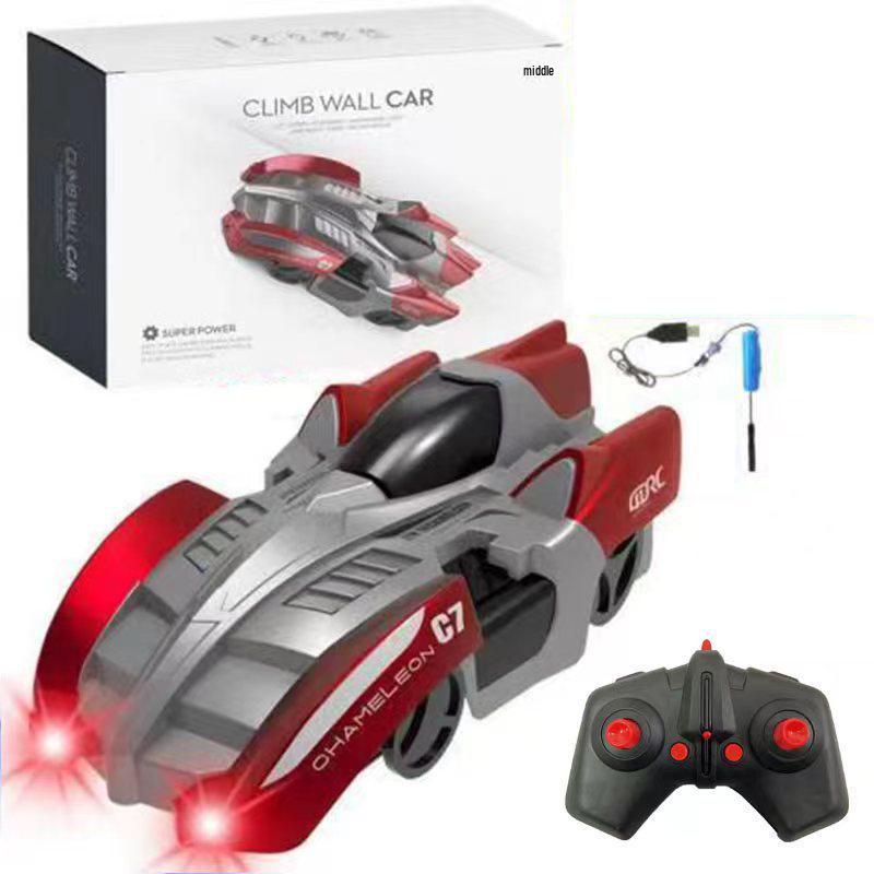 Remote Control Infrared Wall Climbing Car for Kids - Four-Wheel Drive Stunt Toy