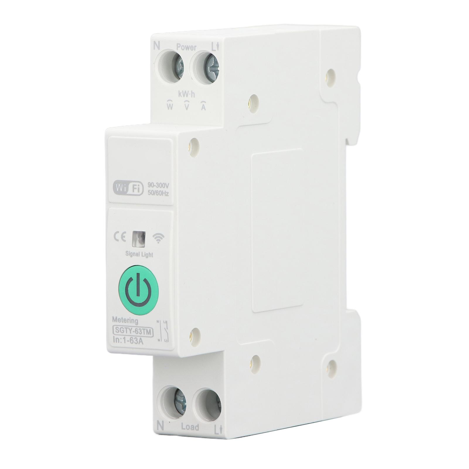 

WIFI Metering Circuit Breaker APP Voice Control Power Consumption Monitoring Smart Home Switch with