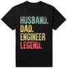 Funny Vintage Shirt Husband Dad Engineer Legend T-shirt, Short Sleeved Half Sleeved Shirt, Fun Outfit, T-shirt