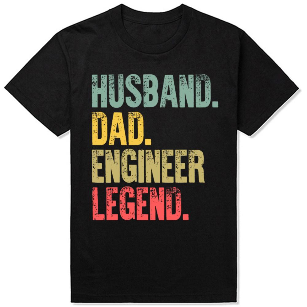 Funny Vintage Shirt Husband Dad Engineer Legend T-shirt, short sleeved half sleeved shirt, fun outfit, T-shirt S