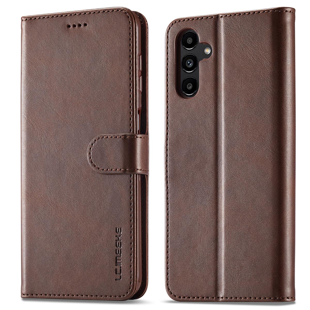 

LC.IMEEKE For Samsung Galaxy A25 5G (Global) (161.0 x 76.5 x 8.3mm) Leather Case with Wallet Stand Brown