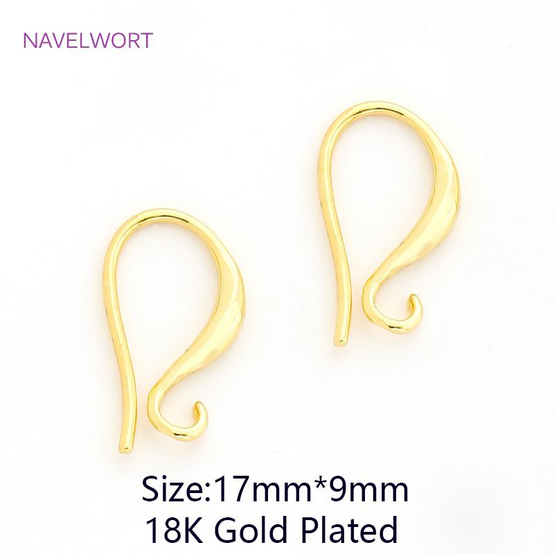 20Pcs/Lot 18K Gold Plated Brass Earwire Hooks For Jewelry Making Supplies,Hooks For Earrings,Accessories For Earrings