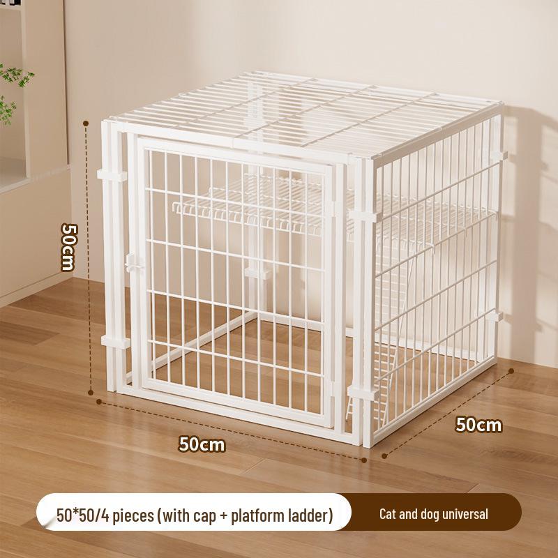 Space-Saving Anti-Escape Cage with Top Cover for Cats and Dogs