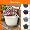 Creative Semicircular Resin Imitation Rattan Wall Hanging Flower Pot For Garden Decor